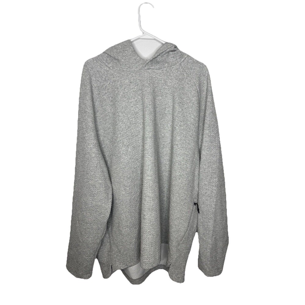 NWT Men's FLX Textured Hoodie grey 3XB Soft Cozy